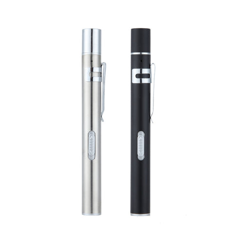 Flashlight Pupil Pen Light Yellow White Dual Light Source Dental Light LED Stainless Steel Morning Inspection Light, Flashlight Pupil Pen Light (Silver), Flashlight Pupil Pen Light (Black)