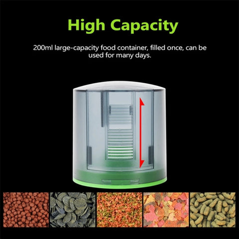 AquaBlue Fish Tank Intelligent Timing Automatic Feeder Aquarium Goldfish Feeder Large Capacity Fish Feeder,Model:, AF-2019B English Version