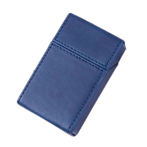 PU Leather Business Portable Cigarette Case, Black, Navy Blue, Light Blue, Gray, Brown /Apricot, Brown