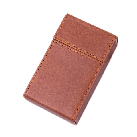 PU Leather Business Portable Cigarette Case, Black, Navy Blue, Light Blue, Gray, Brown /Apricot, Brown