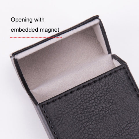 PU Leather Business Portable Cigarette Case, Black, Navy Blue, Light Blue, Gray, Brown /Apricot, Brown
