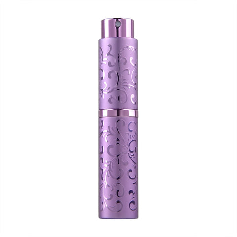 2 PCS Embossed Rotating Perfume Bottle Metal Discharge Bottle Sterilizing Alcohol Spray Bottle, 10ml