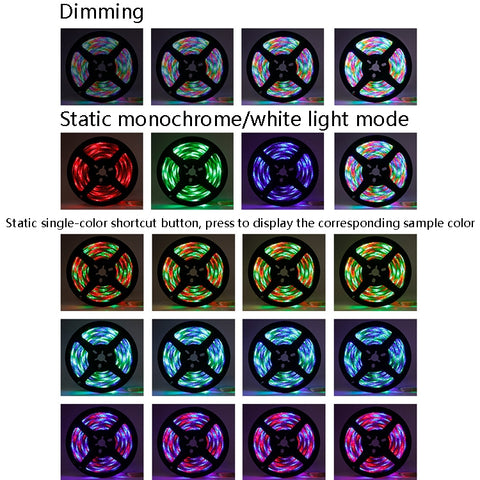 LED Light Strip 16 Color Remote Control RGB Light Belt USB Symphony Neon Decorative Soft Light Bar, 2 PCS 0.5m, 2 PCS 1m, 2m, 3m, 4m, 5m
