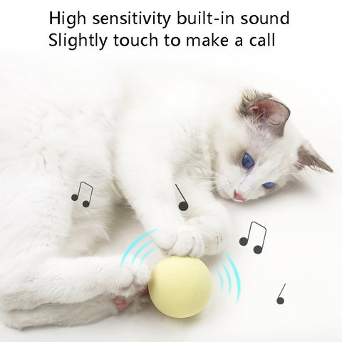 3pcs Funny Cat Toy Ball Simulation Animal Vocal Ball, EVA Material, Wool Material