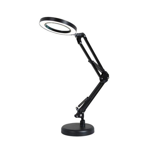 8X Magnifying Glass Lamp Beauty Nail Tattoo Repair Office Reading Lamp, Without Magnifying Glass (Black), With Magnifying Glass (Black)