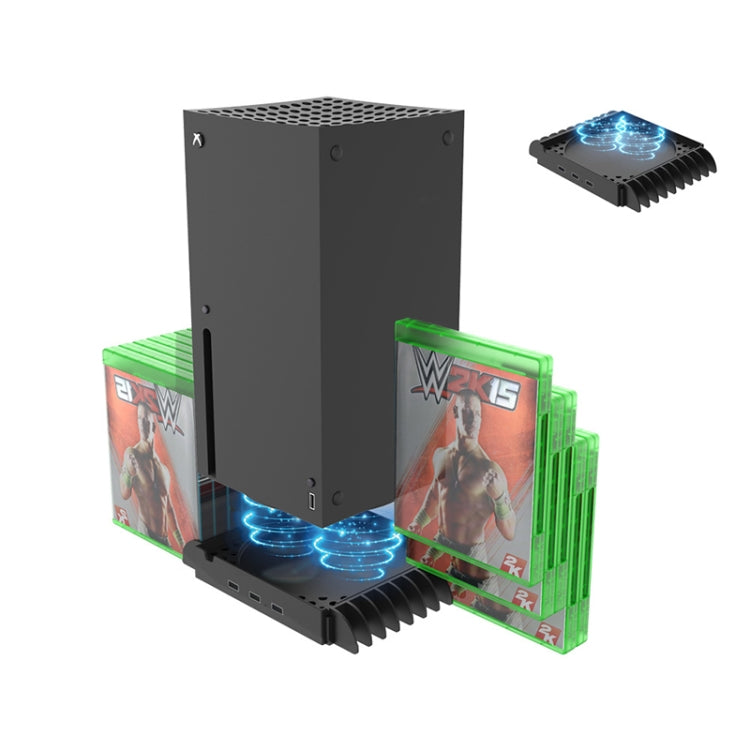 JYS X133 Multi-Function Cooling Base + Game Disc Storage For XBOX Series X Host, JYS X133