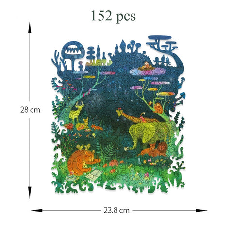 Irregular Wooden Puzzle Adult High Difficulty Creative Gift, Harmonious Island