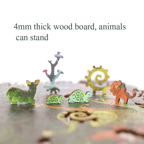 Irregular Wooden Puzzle Adult High Difficulty Creative Gift, Harmonious Island