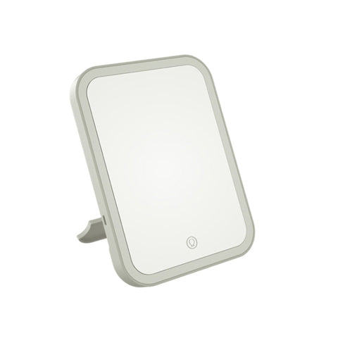 2 PCS LED Makeup Mirror With Lamp Fill Light Dormitory Desktop Dressing Mirror Female Folding Portable Small Mirror,Style:, Charging Monochromatic Light (White), Charging Monochromatic Light (Pink), Plug-in Monochromatic Light (White)                  ...