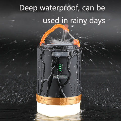 Y10 Remote Control Camping Light Outdoor Lighting Portable USB Tent Light LED Lantern Lamp, YD-29 Black