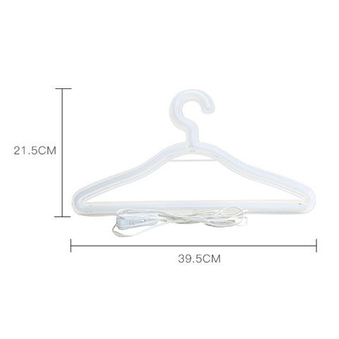 HS-20002 LED Coat Hanger Neon Light Room Decoration Lantern Holiday Light, White Light, Warm Light, Pink Light
