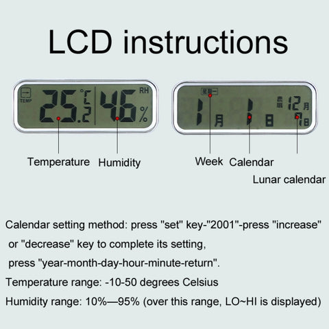 13 Inch Dual-screen LED Display Wall Clock Living Room Temperature And Humidity Calendar Multi-function Clock, Dual-screen LED Display Wall Clock