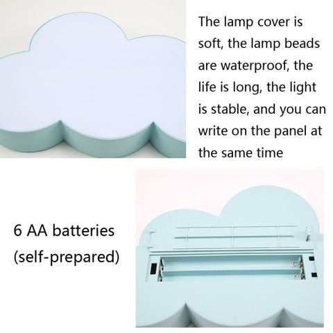 HS-007 LED Letter DIY Cloud Erasable Message Board Confession Lamp, White, Black, Pink, Blue