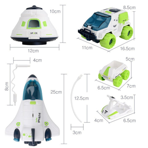 Simulation Sound And Light DIY Assembled Aviation Model Science And Education Toys, Return Cabin, Space Truck, Shuttle, Space Station, Rocket