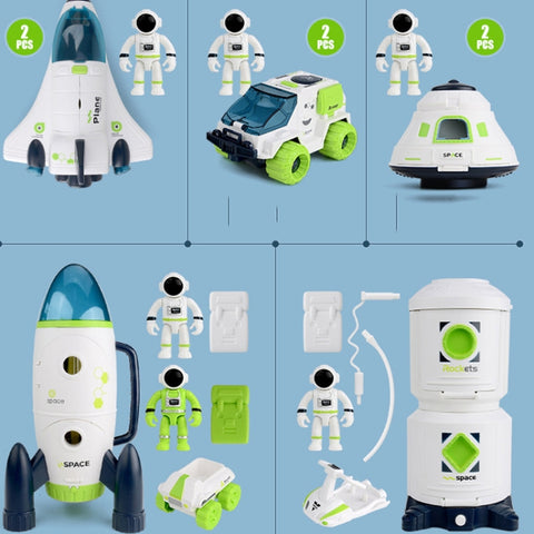 Simulation Sound And Light DIY Assembled Aviation Model Science And Education Toys, Return Cabin, Space Truck, Shuttle, Space Station, Rocket