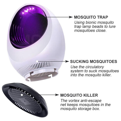 168 LED Photocatalyst Mosquito Killer Lamp Household Mosquito Catching Lamp, Mosquito Catching Lamp White