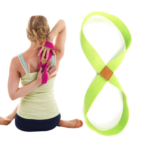2 PCS Yoga Stretch Belt Cotton Thick Mobius Strip, Orange, Green, Light Purple, Deep Purple, Light Blue, Brown, Rose Red, Gray, Black