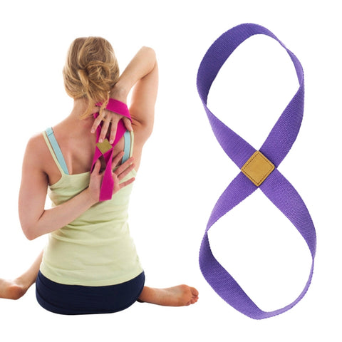2 PCS Yoga Stretch Belt Cotton Thick Mobius Strip, Orange, Green, Light Purple, Deep Purple, Light Blue, Brown, Rose Red, Gray, Black