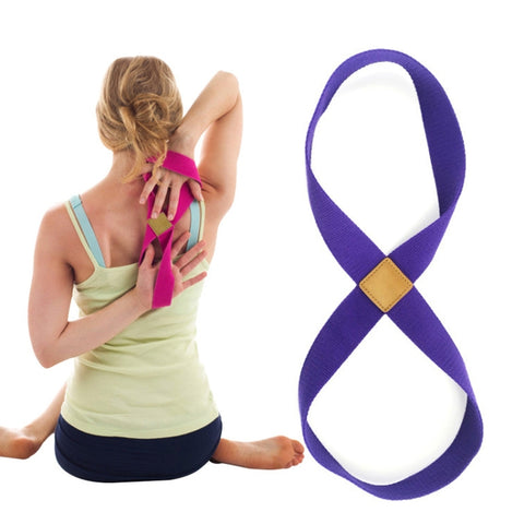 2 PCS Yoga Stretch Belt Cotton Thick Mobius Strip, Orange, Green, Light Purple, Deep Purple, Light Blue, Brown, Rose Red, Gray, Black