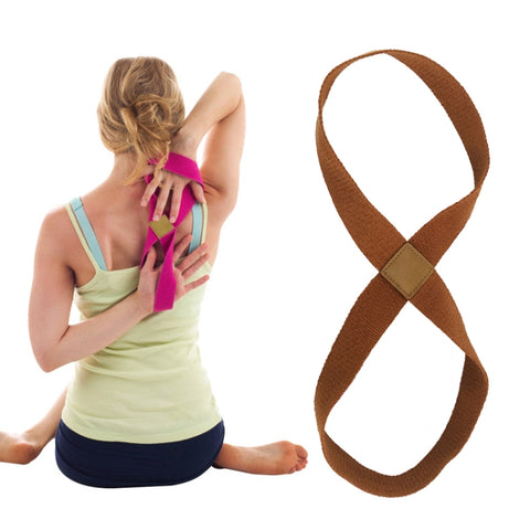 2 PCS Yoga Stretch Belt Cotton Thick Mobius Strip, Orange, Green, Light Purple, Deep Purple, Light Blue, Brown, Rose Red, Gray, Black