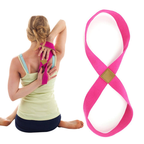 2 PCS Yoga Stretch Belt Cotton Thick Mobius Strip, Orange, Green, Light Purple, Deep Purple, Light Blue, Brown, Rose Red, Gray, Black