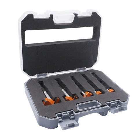 5 PCS / Set Woodworking Hole Opener Hinge Stone Cream Board Wood Take-Hole Door Window With Collar Woodworking Flat Drill Bit, 5 PCS / Set Woodworking Hole Opener