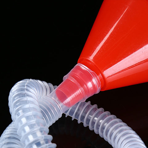 Pour Oil Tool  Car Motorcycle Truck Vehicle Plastic Filling Funnel with Soft Pipe, Pour Oil Tool