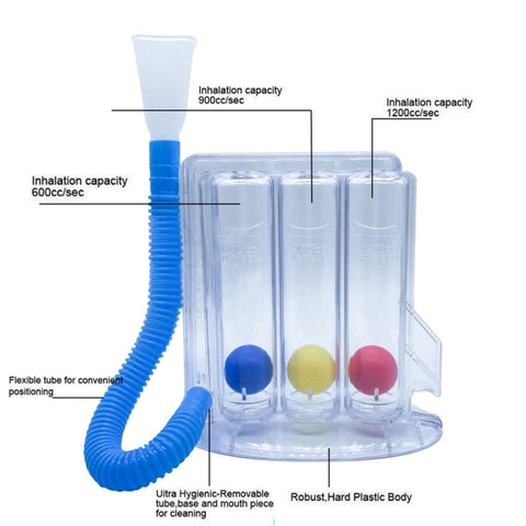 Respiratory Training Device Lung Capacity Training Pulmonary Function Exercise Rehabilitation Device, Three Ball, Single Ball 3000ml, Single Ball  5000ml