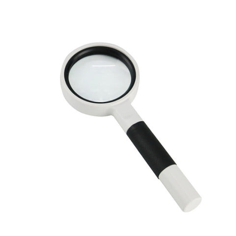 Hand-Held Reading Magnifier Glass Lens Anti-Skid Handle Old Man Reading Repair Identification Magnifying Glass, 37mm 16 Times (Black White), 37mm 16 Times (Blue White), 50mm 7 Times (Black White), 50mm 7 Times (Blue White), 65mm 6 Times (Black White)  ...