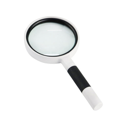 Hand-Held Reading Magnifier Glass Lens Anti-Skid Handle Old Man Reading Repair Identification Magnifying Glass, 37mm 16 Times (Black White), 37mm 16 Times (Blue White), 50mm 7 Times (Black White), 50mm 7 Times (Blue White), 65mm 6 Times (Black White)  ...