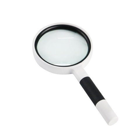 Hand-Held Reading Magnifier Glass Lens Anti-Skid Handle Old Man Reading Repair Identification Magnifying Glass, 37mm 16 Times (Black White), 37mm 16 Times (Blue White), 50mm 7 Times (Black White), 50mm 7 Times (Blue White), 65mm 6 Times (Black White)  ...