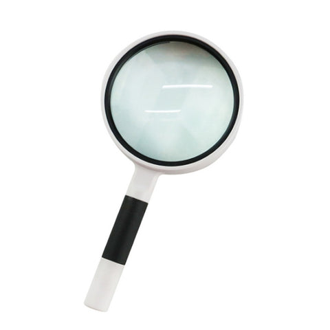 Hand-Held Reading Magnifier Glass Lens Anti-Skid Handle Old Man Reading Repair Identification Magnifying Glass, 37mm 16 Times (Black White), 37mm 16 Times (Blue White), 50mm 7 Times (Black White), 50mm 7 Times (Blue White), 65mm 6 Times (Black White)  ...