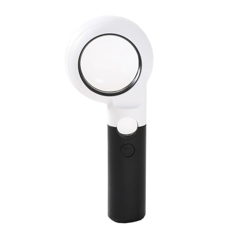 CH55-8L Hand-Held With LED Lamp Magnifier Double Lens 7 Times / 20 Times Portable Magnifying Glass, CH55-8L