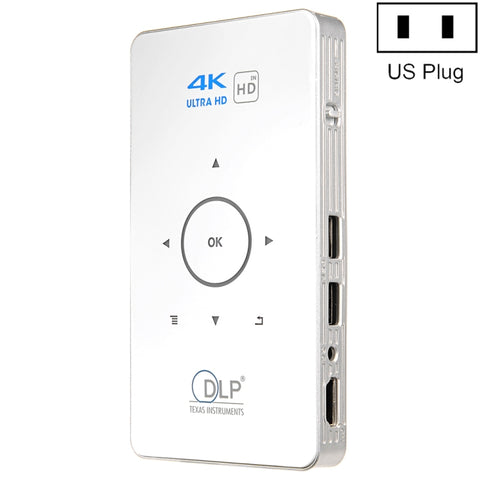 C6 2GB+32GB Android Smart DLP HD Projector Mini Wireless Projector, US Plug (Black), EU Plug (Black), UK Plug (Black), AU Plug (Black), US Plug (White), EU Plug (White), UK Plug (White), AU Plug (White)