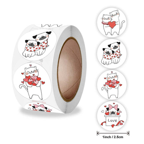 2 Rolls K-92 Animal Seal Sticker Gift Decoration Label, K-92 Sticker