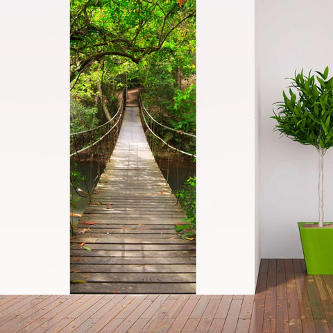 3D Wallpaper Poster Stickers Self Adhesive Removable Home Door Decoration Stickers, 60cm×180cm, 38.5cm×200cm, 77cm×200cm