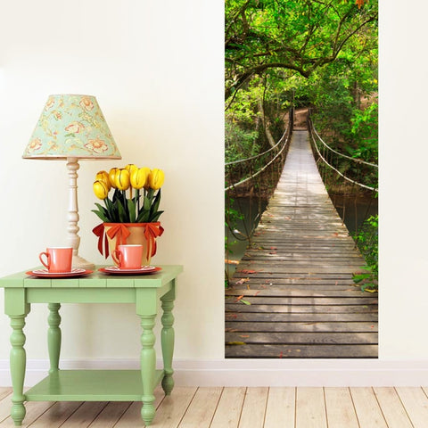3D Wallpaper Poster Stickers Self Adhesive Removable Home Door Decoration Stickers, 60cm×180cm, 38.5cm×200cm, 77cm×200cm