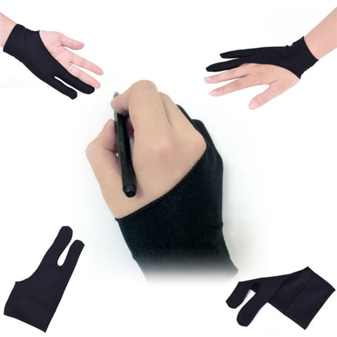 2 Finger Anti-fouling Drawing Glove for Graphics Drawing Tablet, Both for Right and Left Hand, For  men, For  women