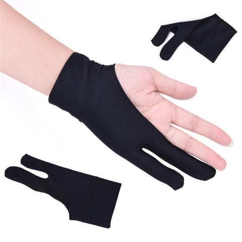 2 Finger Anti-fouling Drawing Glove for Graphics Drawing Tablet, Both for Right and Left Hand, For  men, For  women