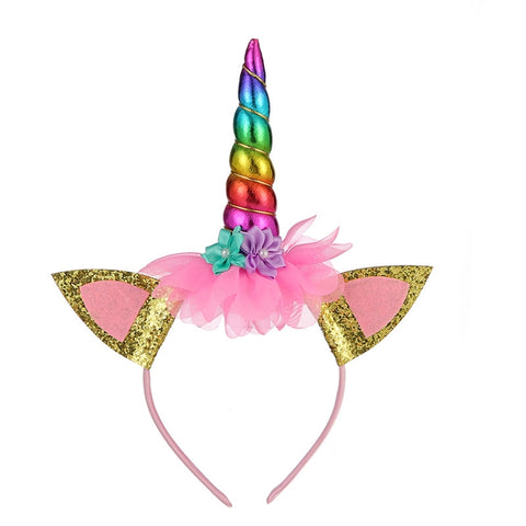 Cartoon Headband Children Birthday Festival Party Hair Accessories, White 1, Silver 1, Colorful 1, Rose Red 1, Blue 1