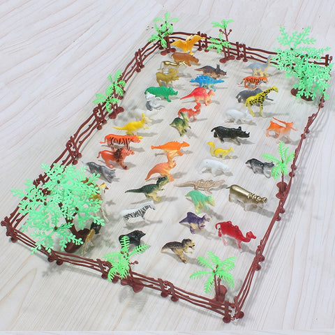 68 in 1 Simulation Mini Zoo Toy Set Solid Dinosaur Models Toy, 68 in 1 Dinosaur Models Toy