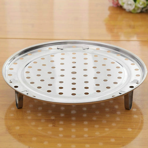 2 PCS Multifunctional Stainless Steel Three-leg Steamed Bun Steamed Rack, 20cm, 22cm, 24cm