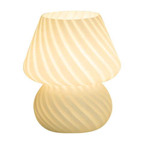 PJ-104 5W Mushroom Glass Bedroom Bedside Table Decoration Table Lamp, CN Plug, Specification：, Monochrome Warm Light, Three-color Dimming, Tmall Elf Light Bulb, Remote Control + Tmall Elf Bulb