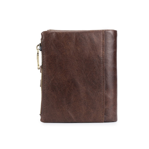 BUFF CAPTAIN 021 Leather Men Vertical Wallet Short Multi-Function Wallet