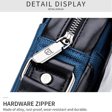 BUFF CAPTAIN 999 Men Leather Diagonal Bag First-Layer Cowhide Multi-Function Shoulder Bags