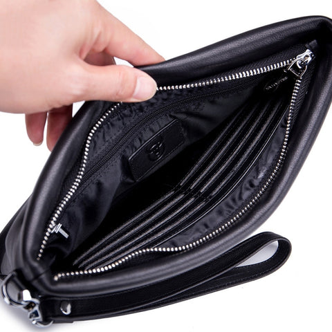 BULL CAPTAIN 446 Large-capacity Soft and Wear-resistant Leather Clutch Bag Business Wallet, Size:, S, L