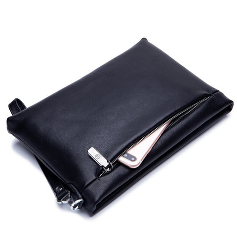BULL CAPTAIN 446 Large-capacity Soft and Wear-resistant Leather Clutch Bag Business Wallet, Size:, S, L