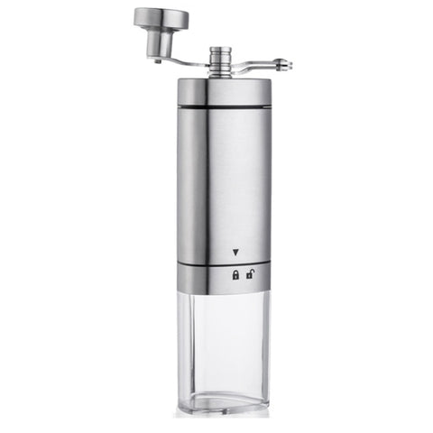 Household Stainless Steel Hand-Cranked Coffee Machine Grinder, Transparent Model, Stainless Steel Model