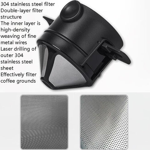 Coffee Filter Travel Convenient Foldable Double Filter, Coffee Filter