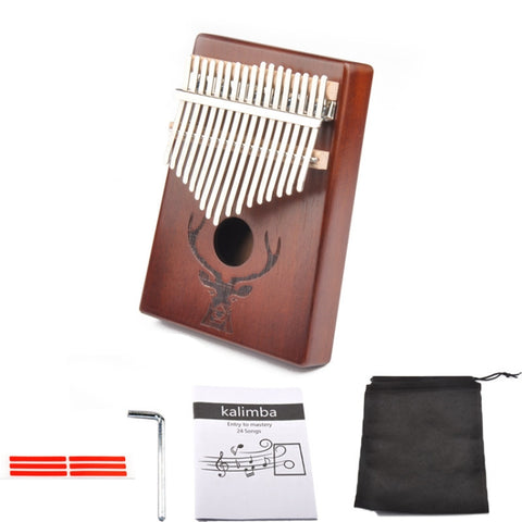 17-Tone Beginner Finger Piano Deer Head Kalimba Thumb Piano